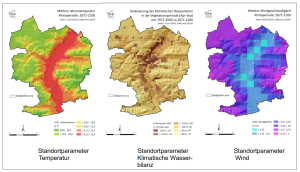 klimatische Parameter werden für zukünftigen Zeitraum regionalisiert