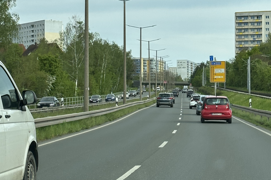 befahrene Straße